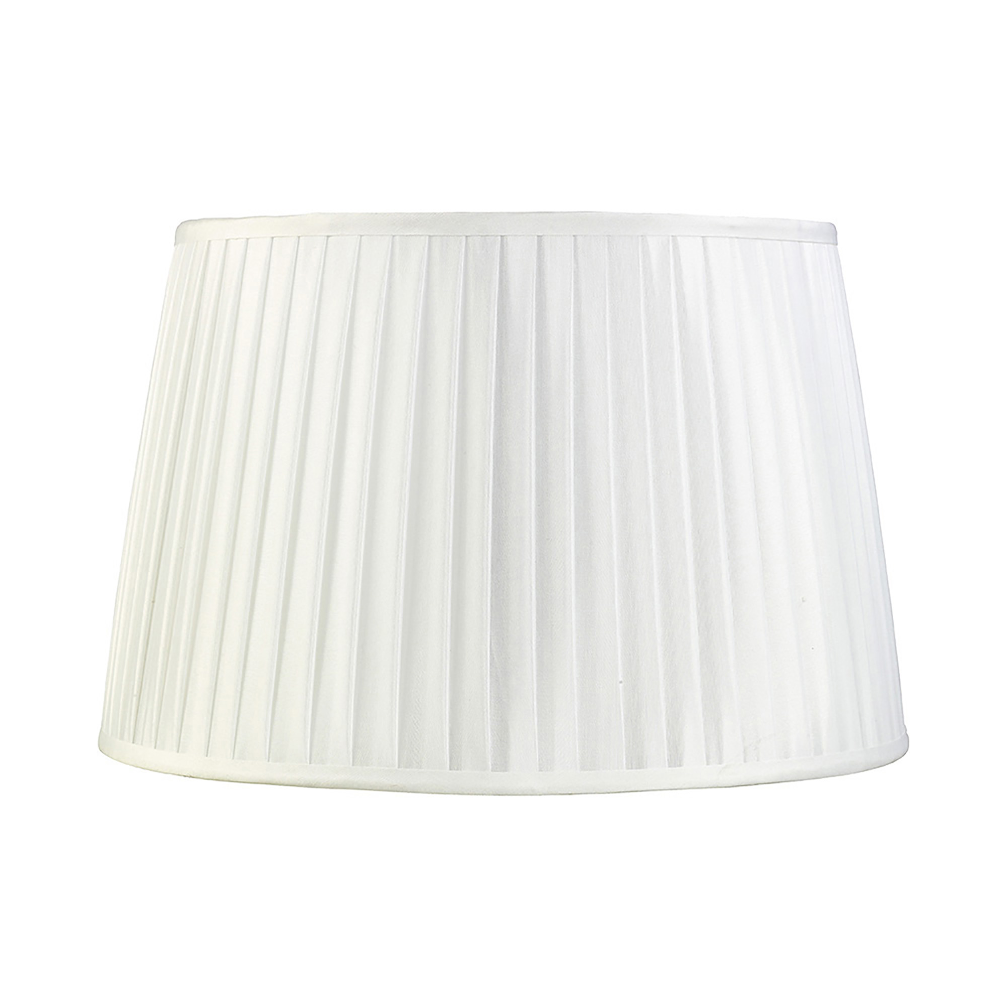 ILS20215  Stella 40cm Round Fabric Shade White